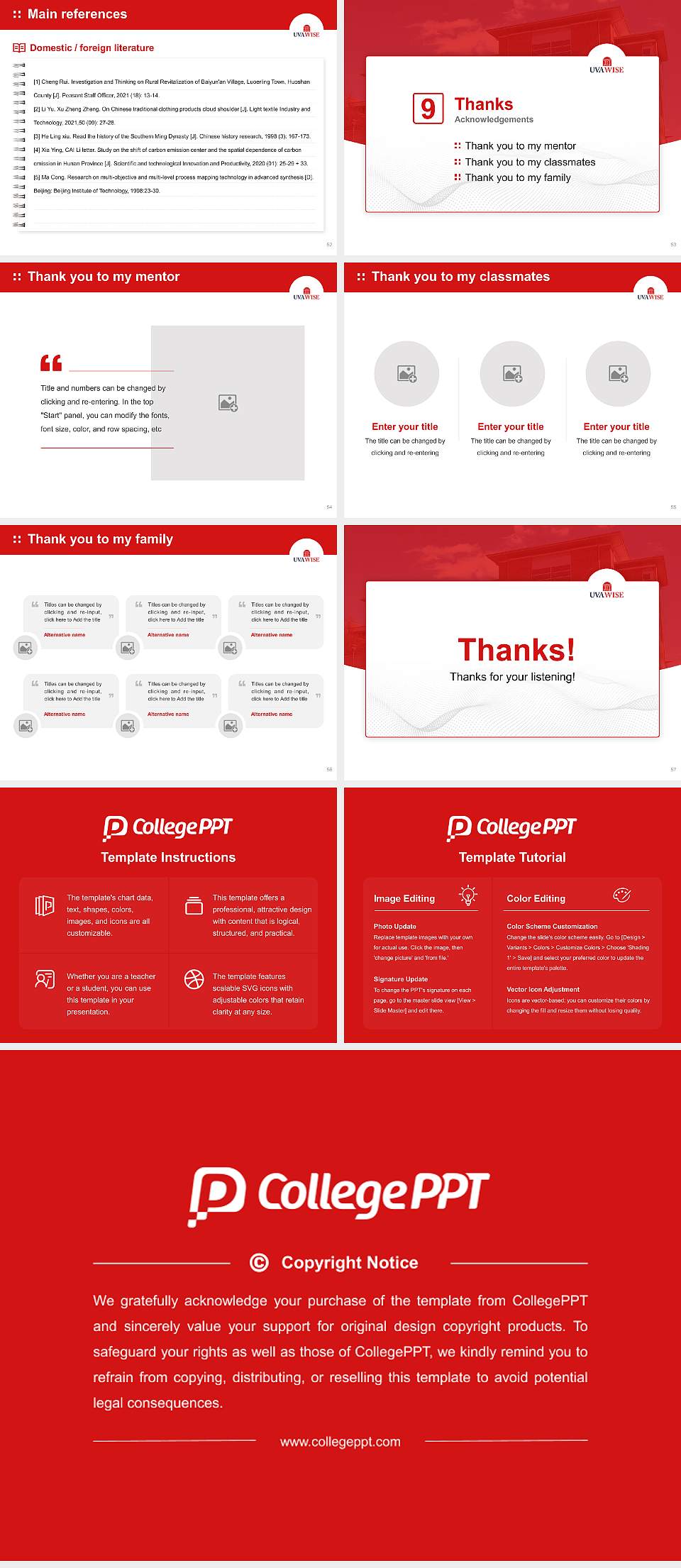 The University of Virginia’S College at Wise Graduation Thesis Defense PPT Template4:3 ratio PPT effect preview image7