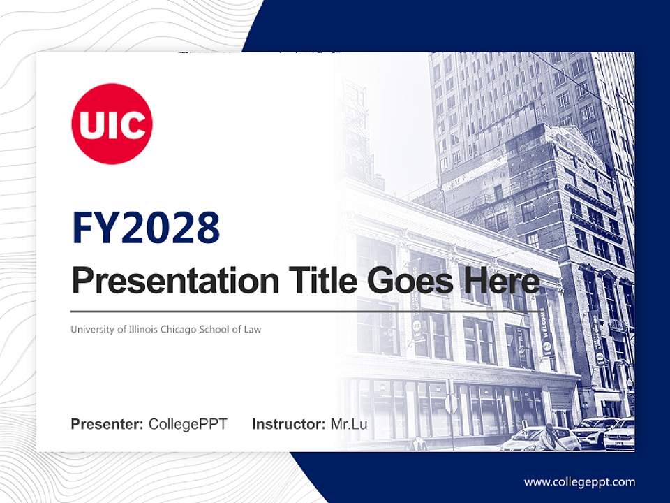 University of Illinois Chicago School of Law Academic Presentation/Research Findings Report PPT Template4:3 ratio PPT effect preview image5