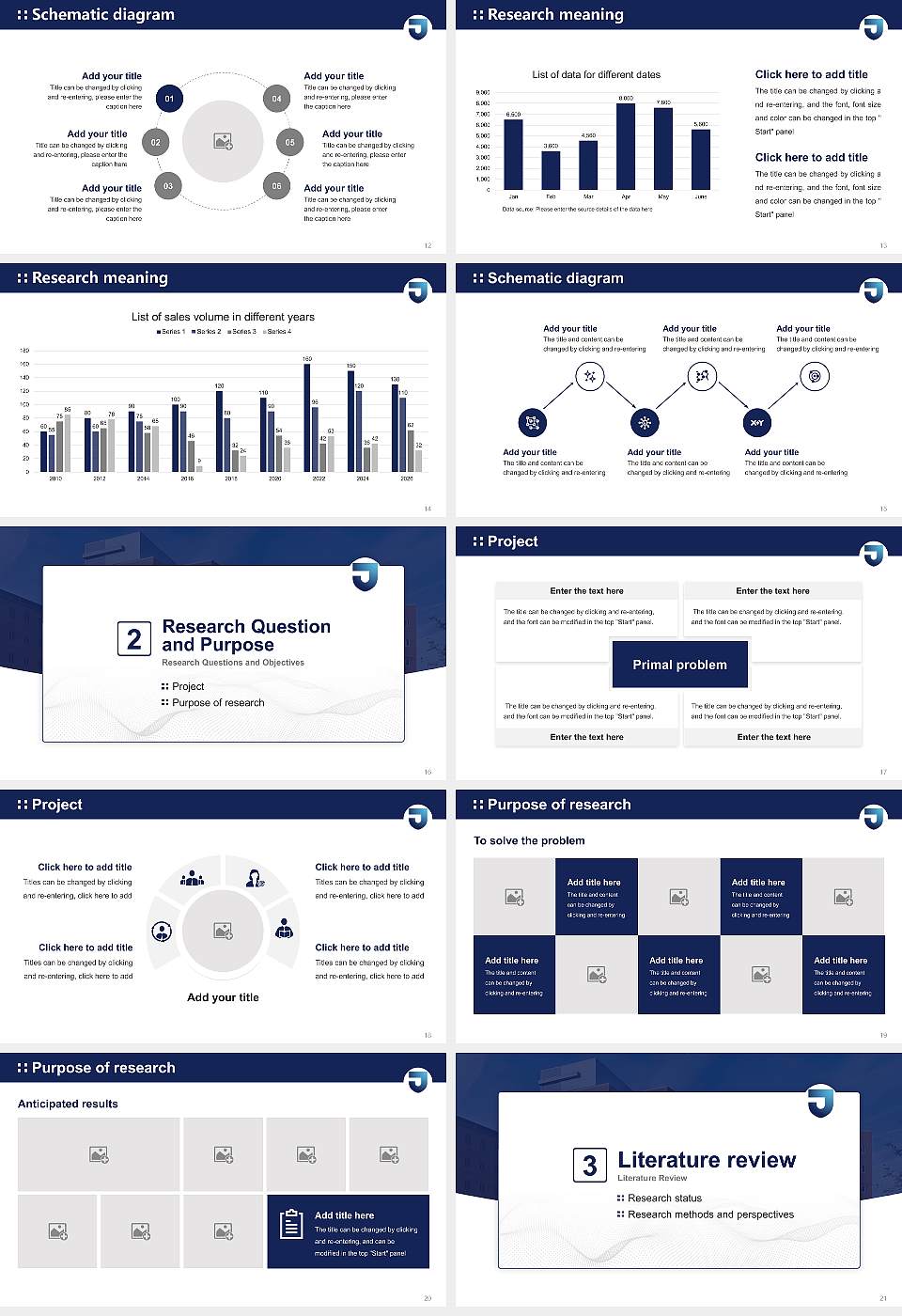Thomas Jefferson University Graduation Thesis Defense PPT Template16:9 ratio PPT effect preview image3