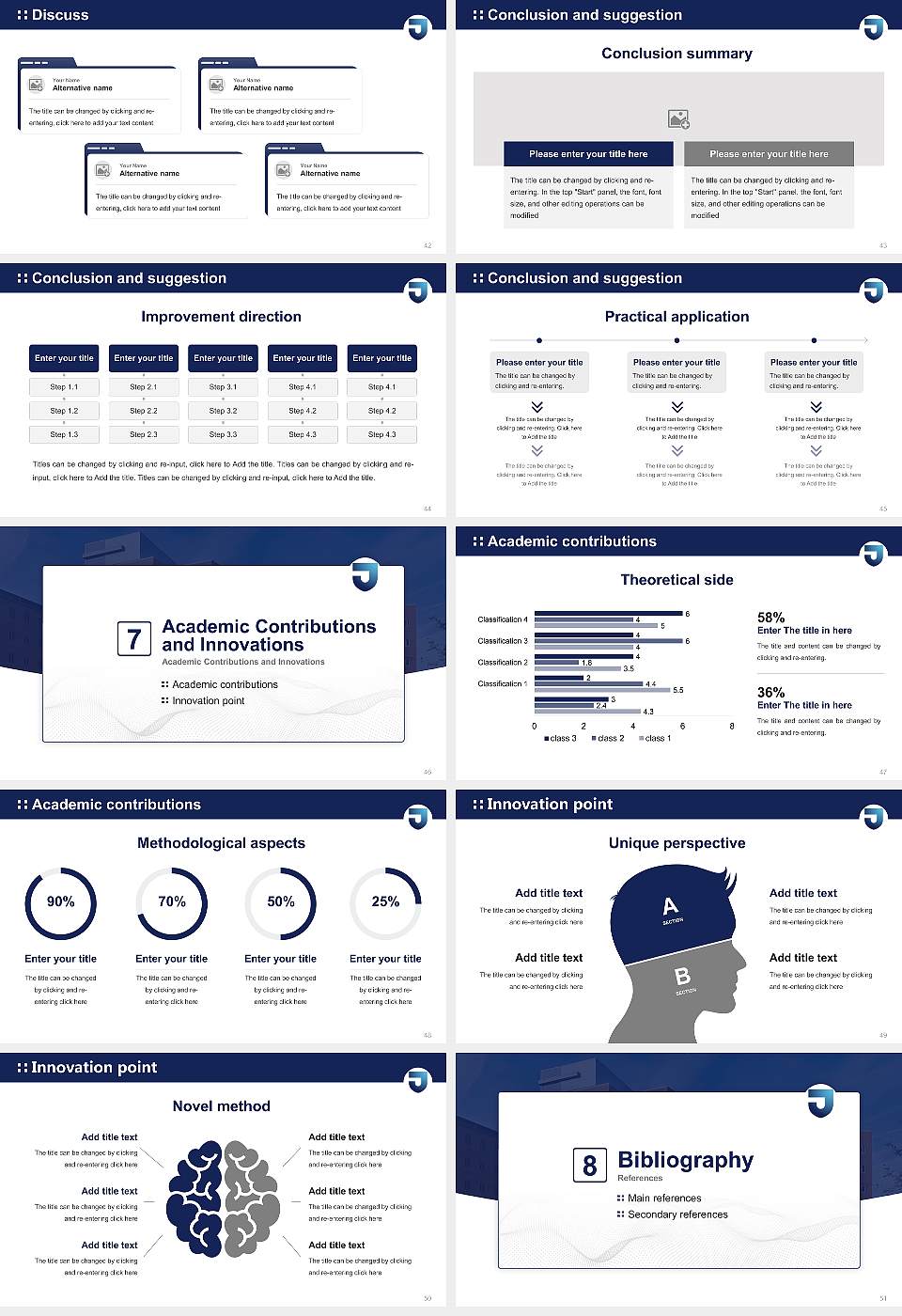 Thomas Jefferson University Graduation Thesis Defense PPT Template16:9 ratio PPT effect preview image6