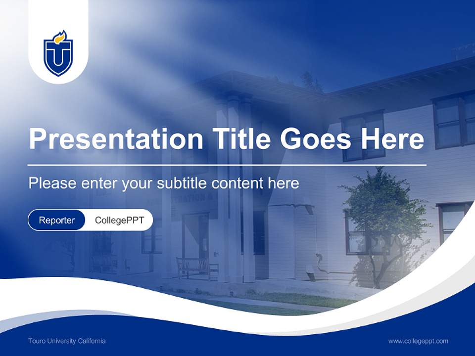 Touro University California Lecture Sharing and Networking Event PPT Template4:3 ratio PPT effect preview image4