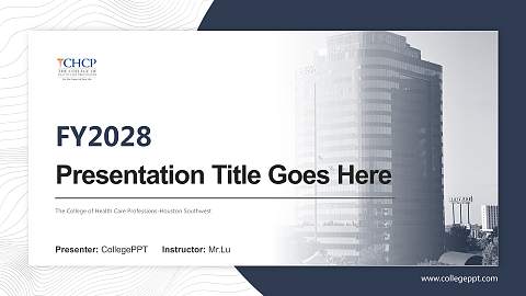 The College of Health Care Professions-Houston Southwest Academic Presentation/Research Findings Report PPT Template