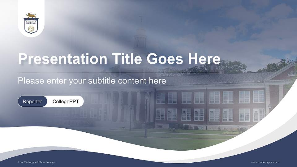 The College of New Jersey Lecture Sharing and Networking Event PPT Template16:9 ratio PPT effect preview image