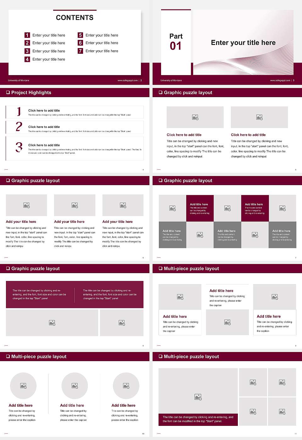University of Montana General Purpose PPT Template16:9 ratio PPT effect preview image2