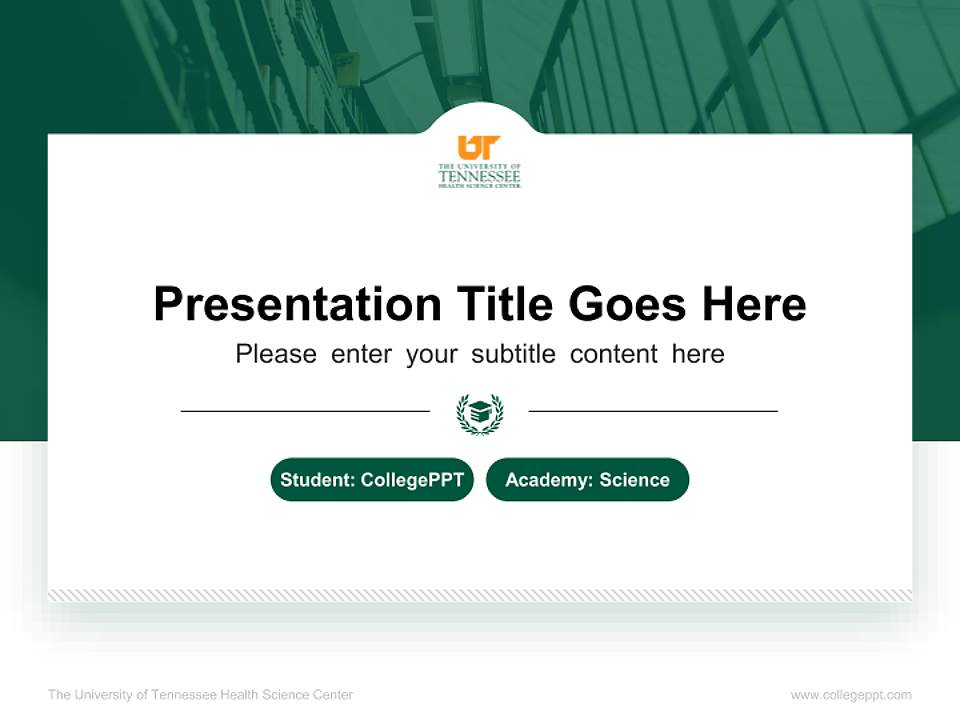 The University of Tennessee Health Science Center National Scholarship Defense PPT Template4:3 ratio PPT effect preview image4