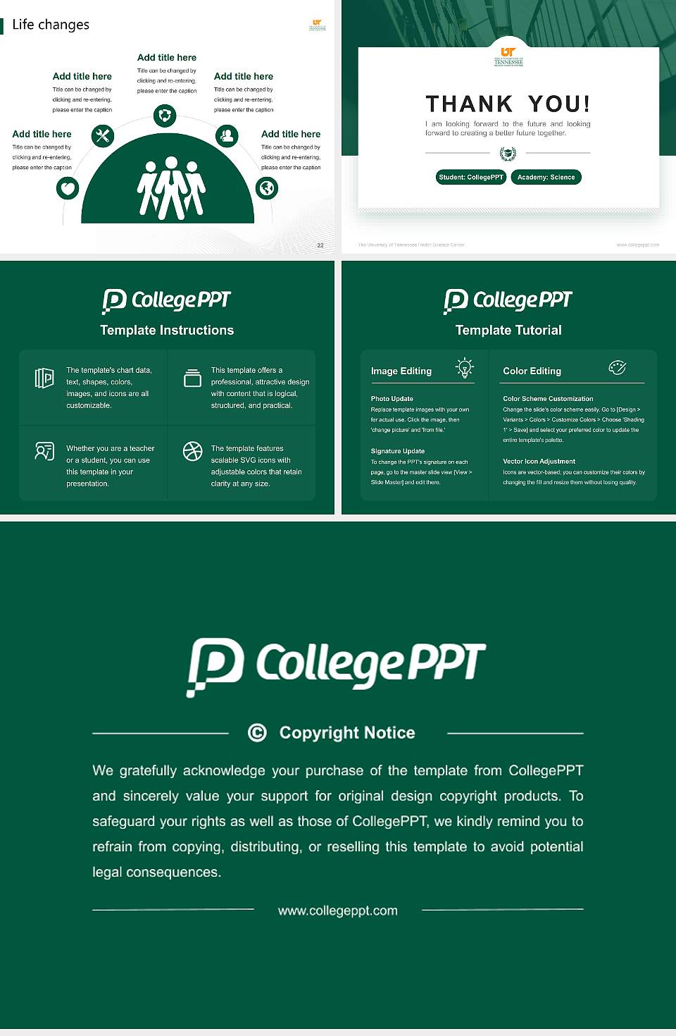 The University of Tennessee Health Science Center National Scholarship Defense PPT Template4:3 ratio PPT effect preview image4