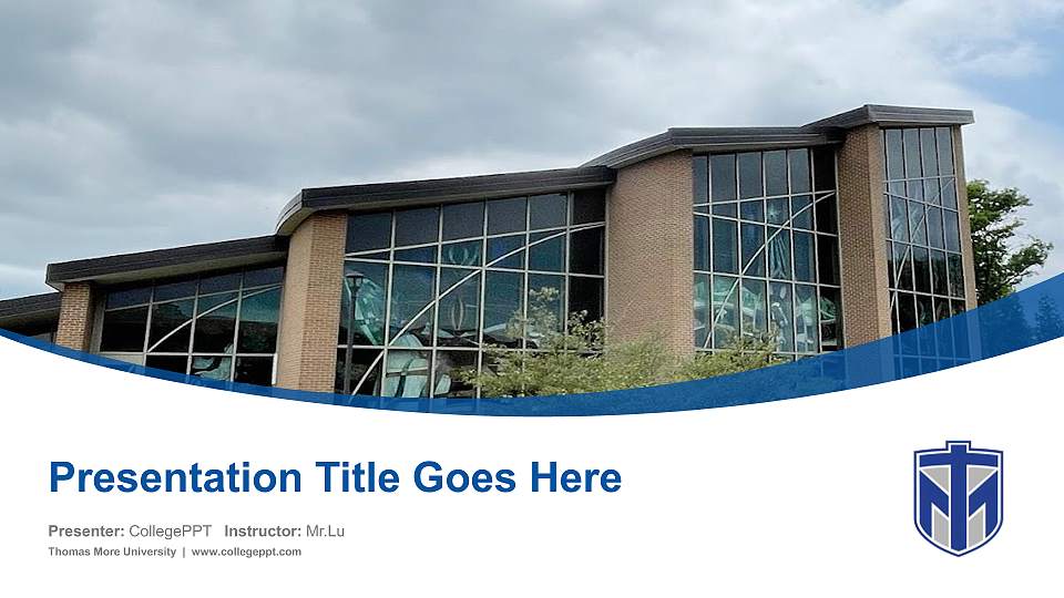 Thomas More University Course/Courseware Creation PPT Template16:9 ratio PPT effect preview image