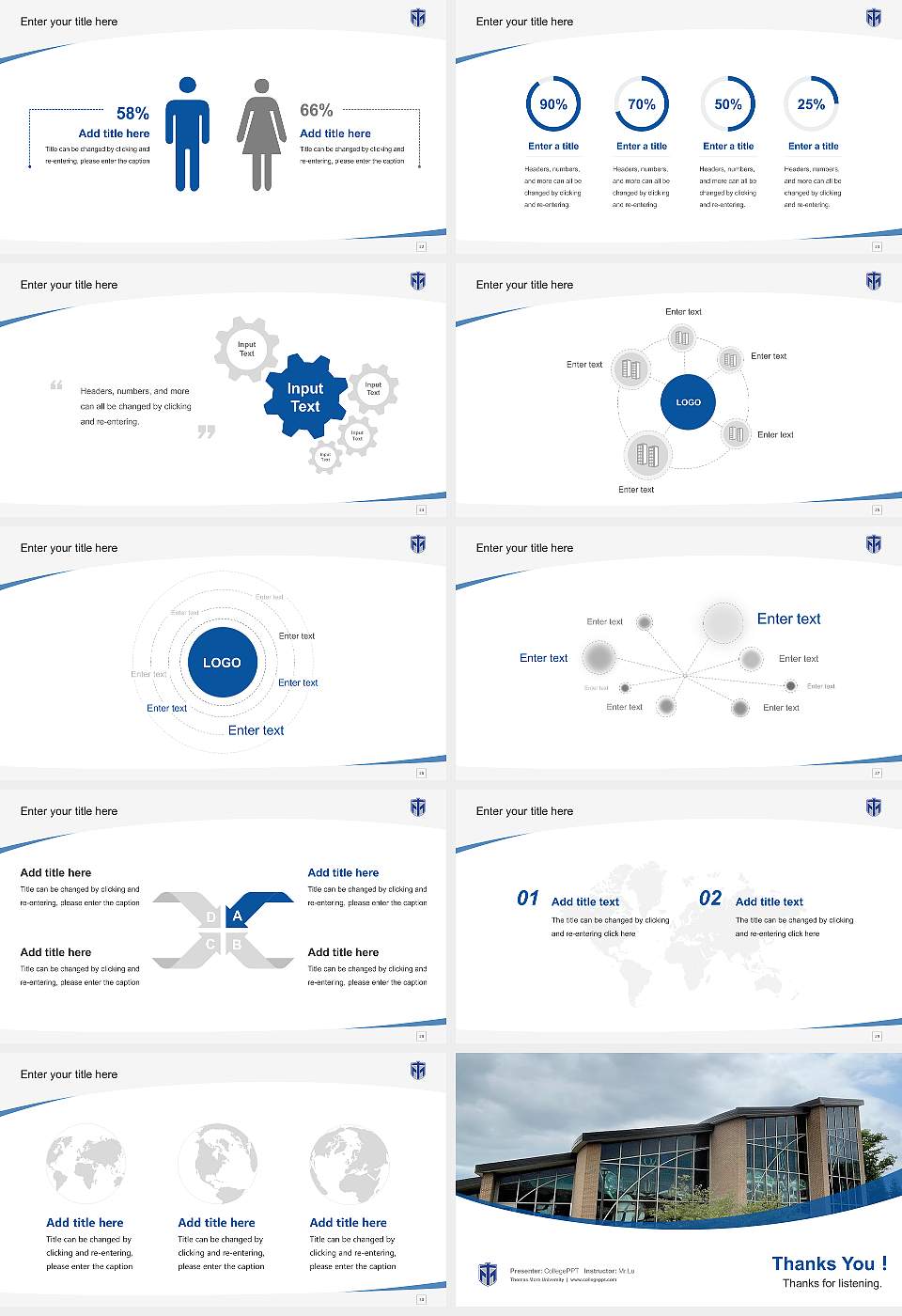 Thomas More University Course/Courseware Creation PPT Template16:9 ratio PPT effect preview image4