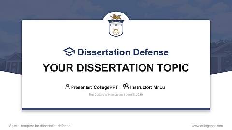The College of New Jersey Graduation Thesis Defense PPT Template