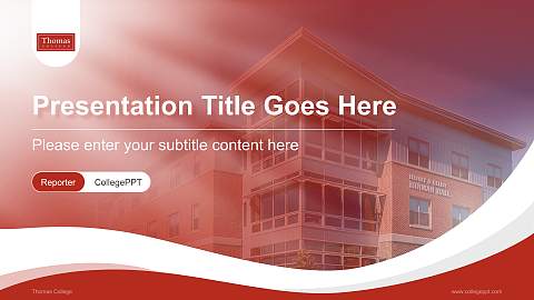 Thomas College Lecture Sharing and Networking Event PPT Template