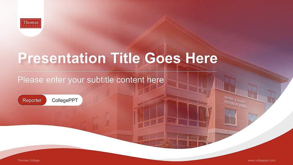 Thomas College Lecture Sharing and Networking Event PPT Template16:9 ratio PPT effect preview image