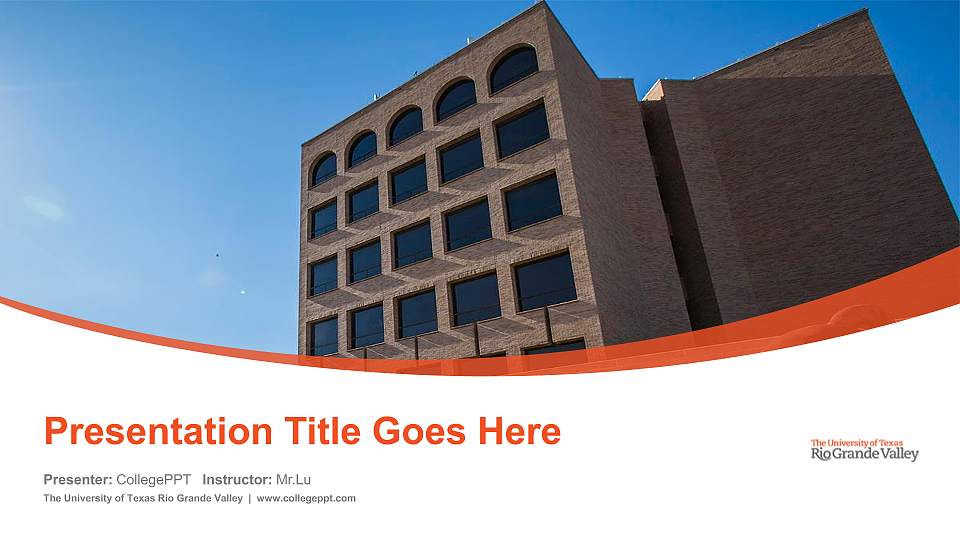 The University of Texas Rio Grande Valley Course/Courseware Creation PPT Template16:9 ratio PPT effect preview image