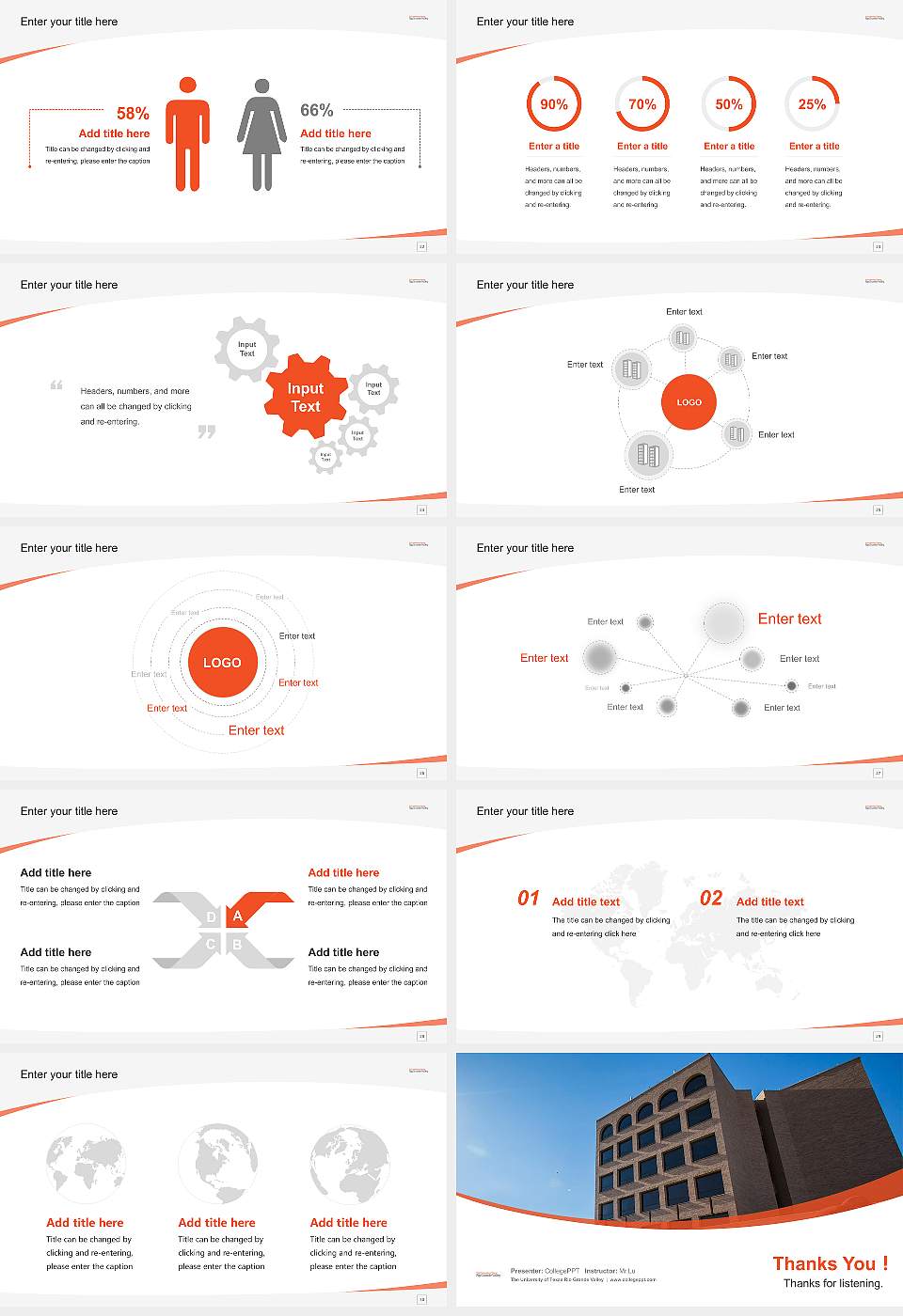 The University of Texas Rio Grande Valley Course/Courseware Creation PPT Template16:9 ratio PPT effect preview image4