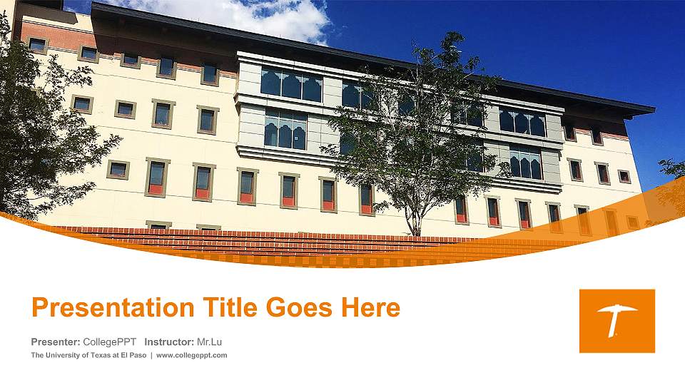 The University of Texas at El Paso Course/Courseware Creation PPT Template16:9 ratio PPT effect preview image