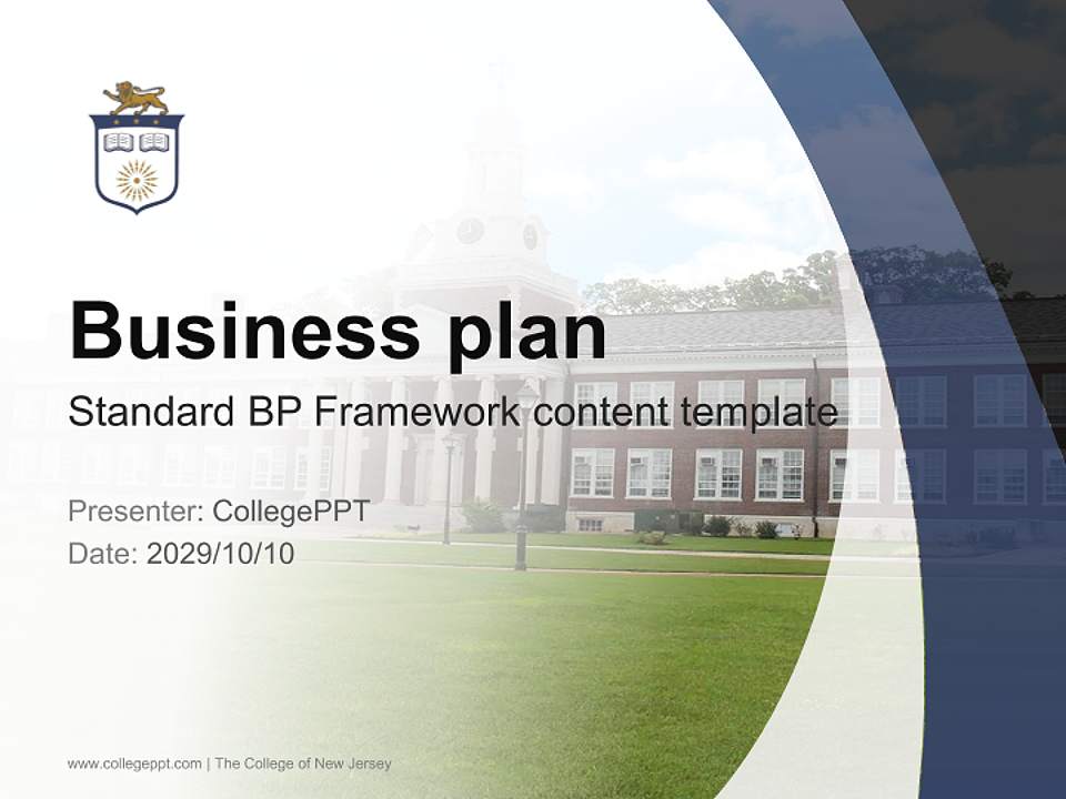 The College of New Jersey Competition/Entrepreneurship Contest PPT Template4:3 ratio PPT effect preview image9