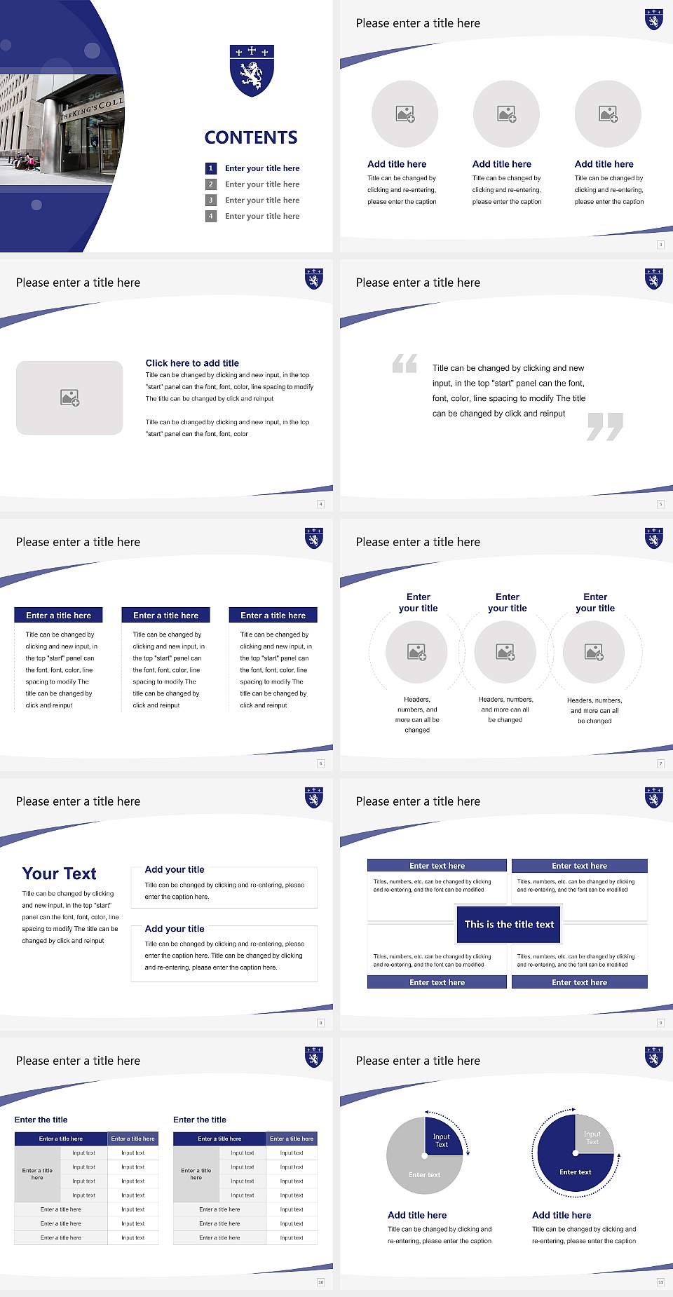 The King’S College Course/Courseware Creation PPT Template4:3 ratio PPT effect preview image2