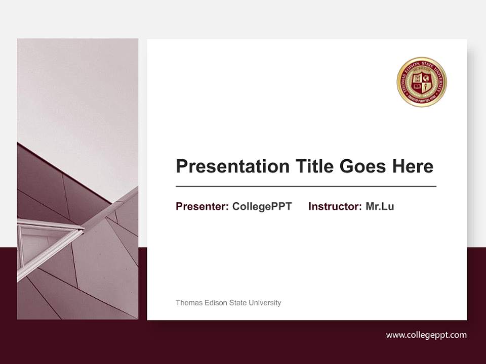 Thomas Edison State University General Purpose PPT Template4:3 ratio PPT effect preview image6