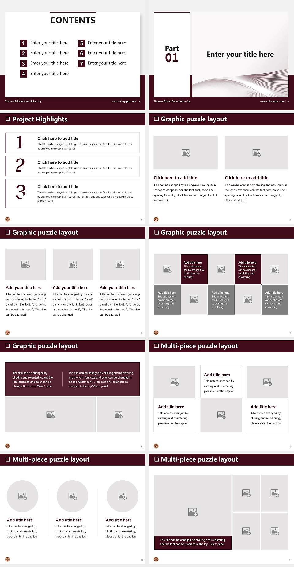 Thomas Edison State University General Purpose PPT Template4:3 ratio PPT effect preview image2