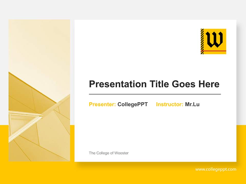 The College of Wooster General Purpose PPT Template4:3 ratio PPT effect preview image6
