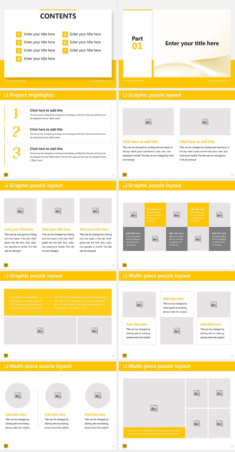 The College of Wooster General Purpose PPT Template4:3 ratio PPT effect preview image2