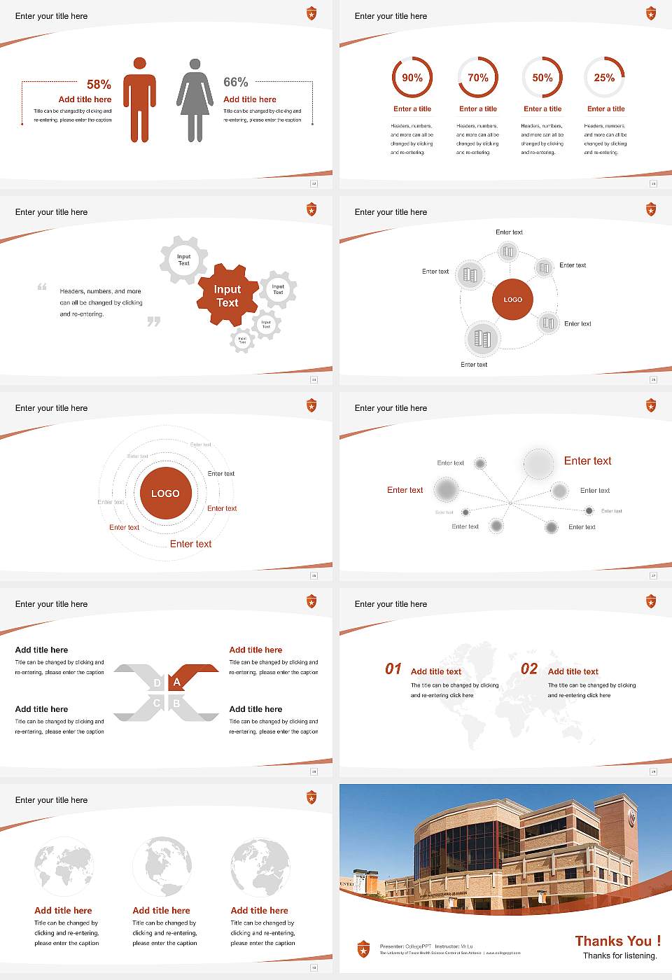 The University of Texas Health Science Center at San Antonio Course/Courseware Creation PPT Template16:9 ratio PPT effect preview image4