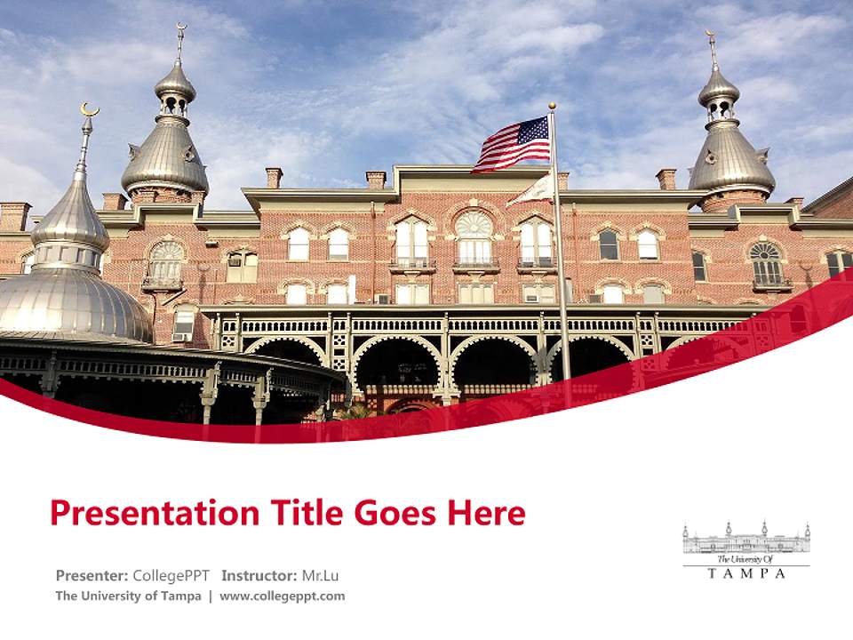 The University of Tampa Course/Courseware Creation PPT Template4:3 ratio PPT effect preview image5