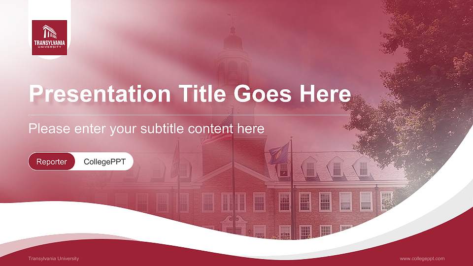Transylvania University Lecture Sharing and Networking Event PPT Template16:9 ratio PPT effect preview image