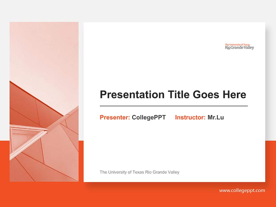 The University of Texas Rio Grande Valley General Purpose PPT Template4:3 ratio PPT effect preview image6