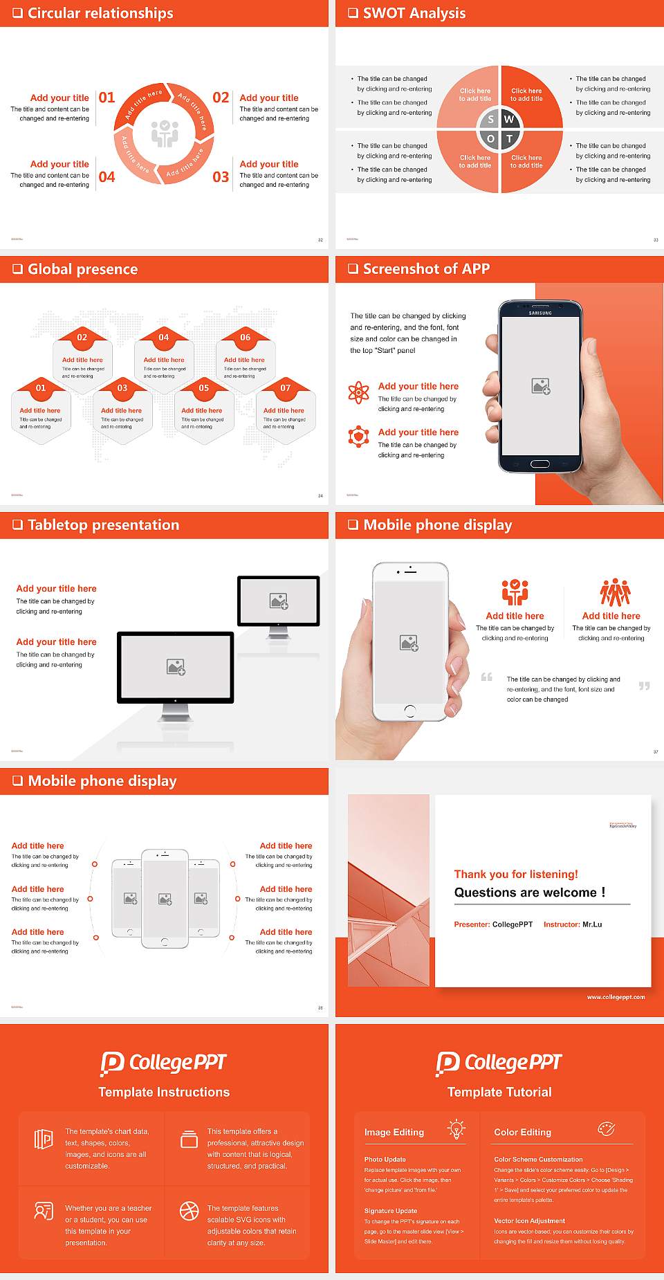 The University of Texas Rio Grande Valley General Purpose PPT Template4:3 ratio PPT effect preview image5