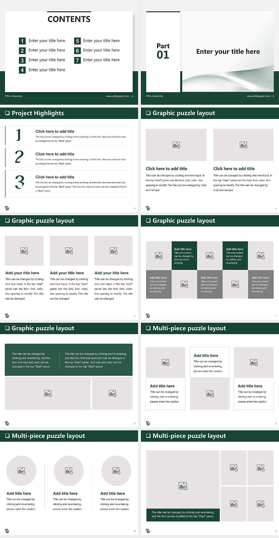 Tiffin University General Purpose PPT Template4:3 ratio PPT effect preview image2