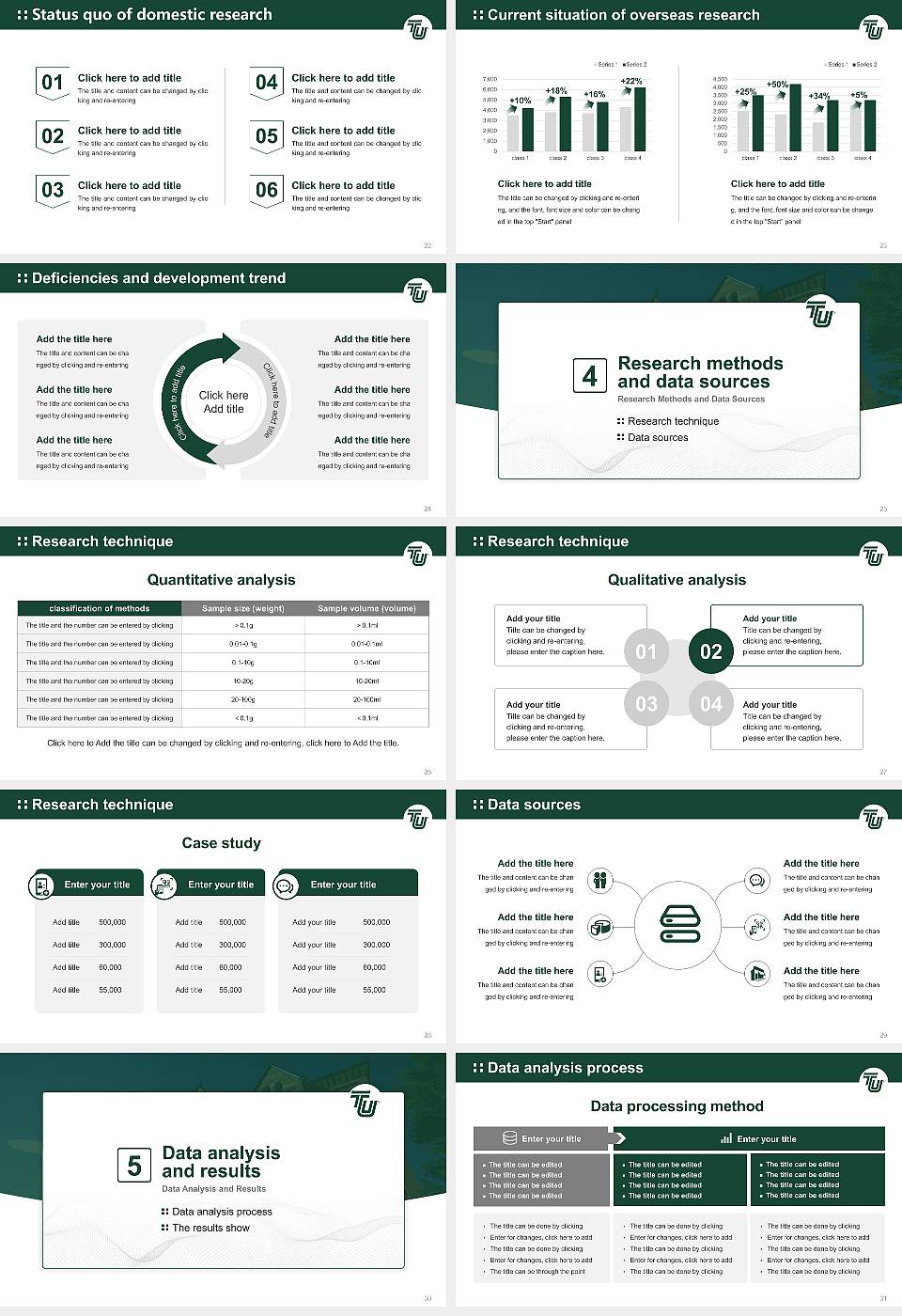 Tiffin University Graduation Thesis Defense PPT Template16:9 ratio PPT effect preview image4