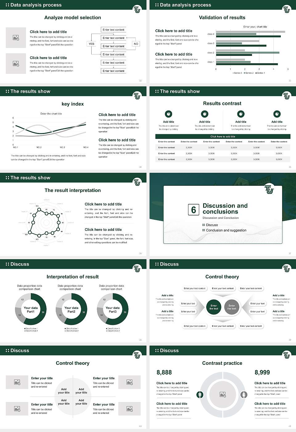 Tiffin University Graduation Thesis Defense PPT Template16:9 ratio PPT effect preview image5