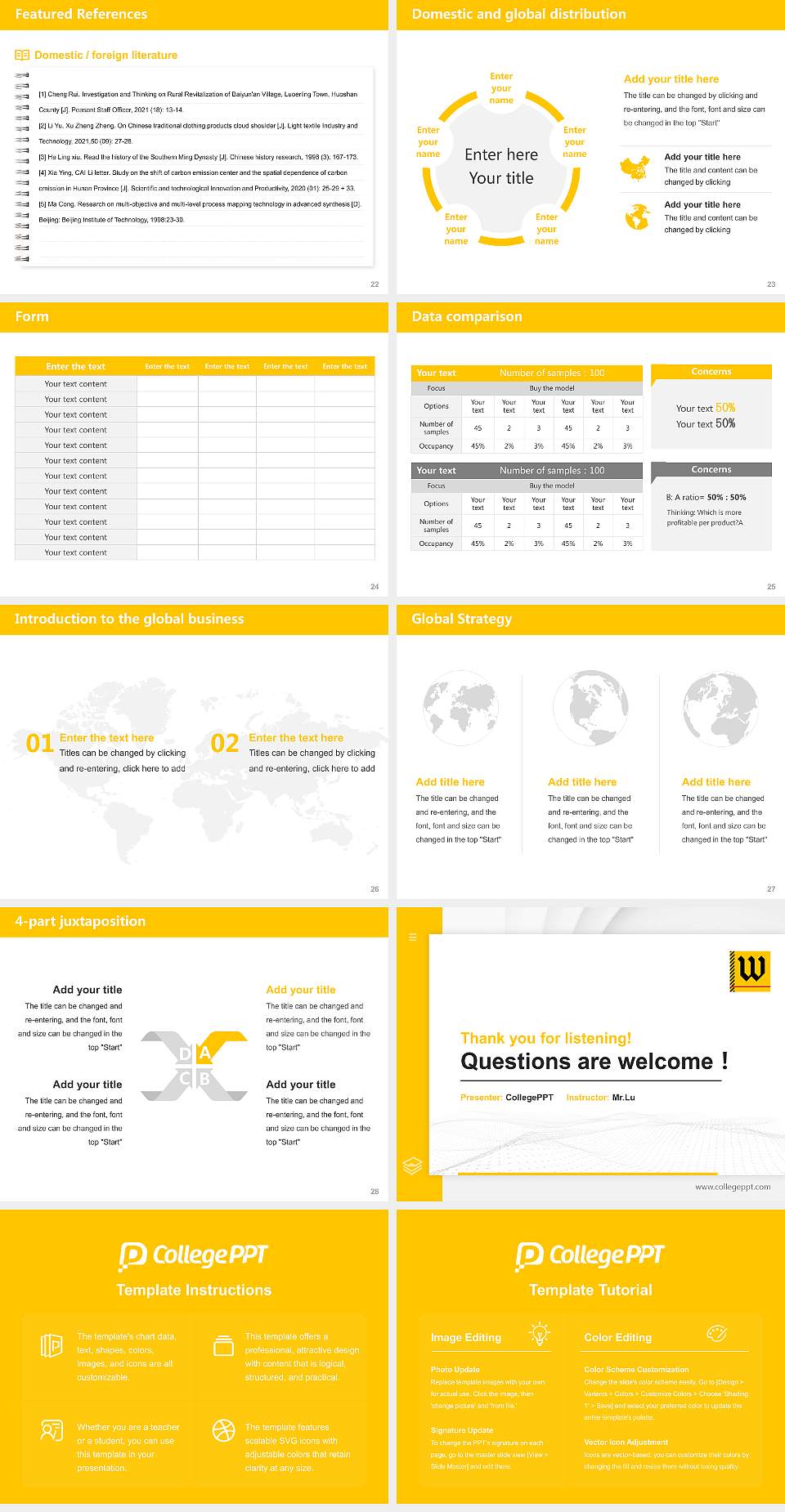 The College of Wooster Thesis Proposal/Graduation Defense PPT Template4:3 ratio PPT effect preview image4