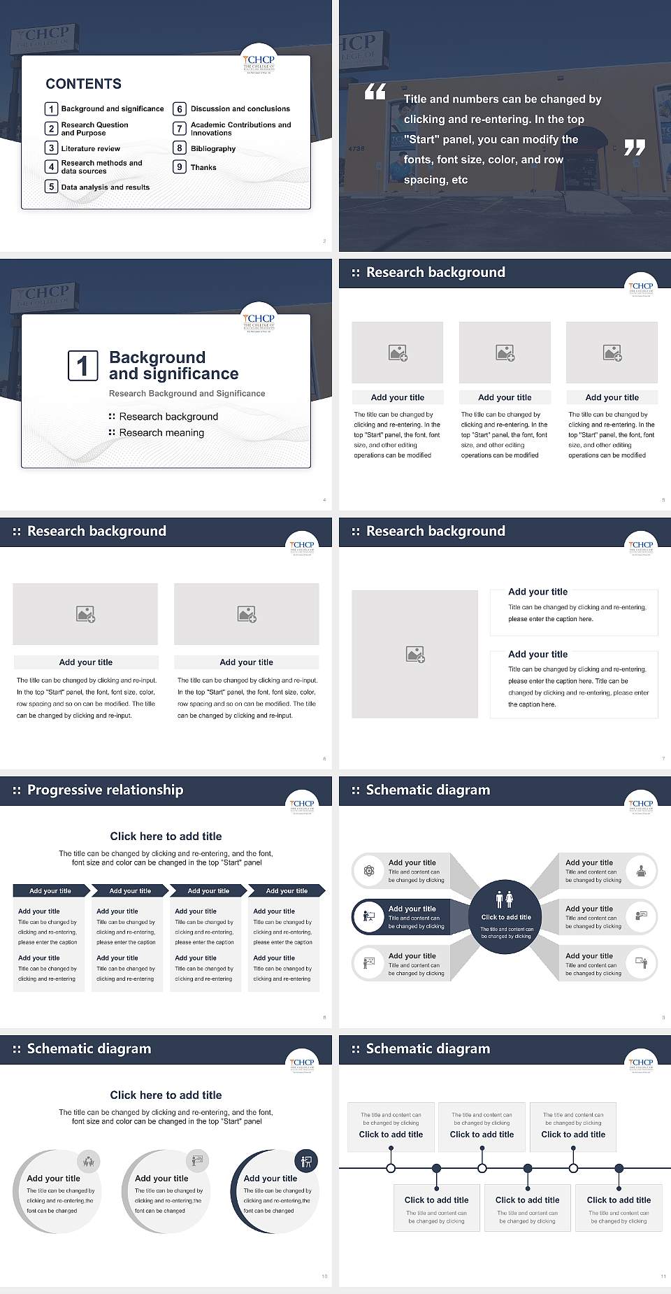 The College of Health Care Professions-San Antonio – North Graduation Thesis Defense PPT Template4:3 ratio PPT effect preview image2