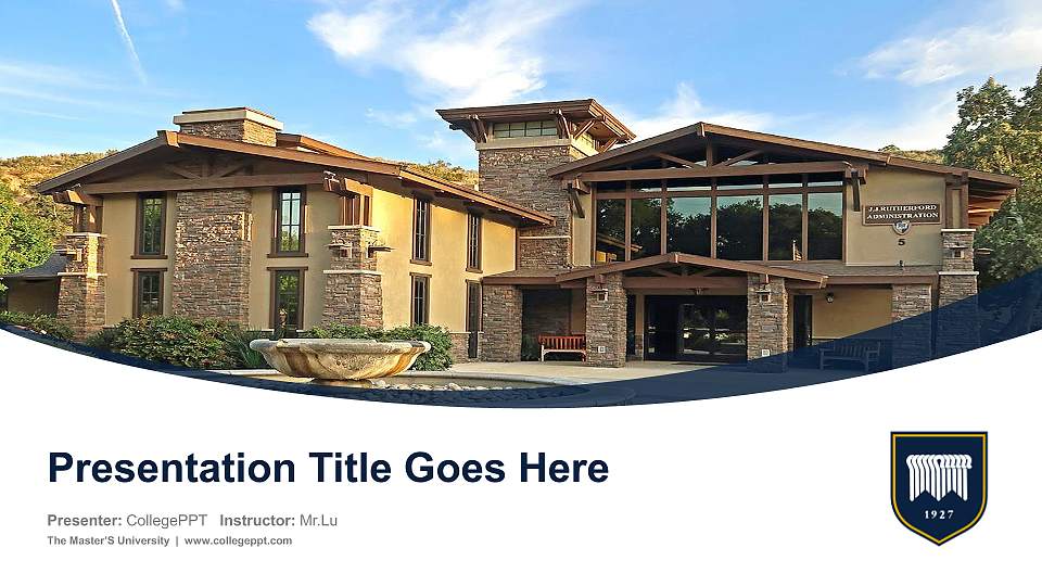 The Master’S University Course/Courseware Creation PPT Template16:9 ratio PPT effect preview image