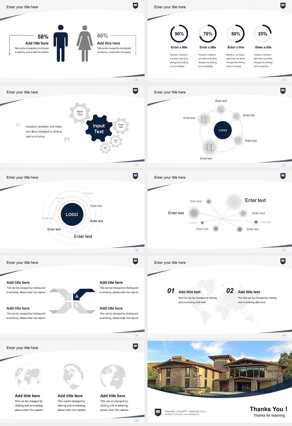 The Master’S University Course/Courseware Creation PPT Template16:9 ratio PPT effect preview image4