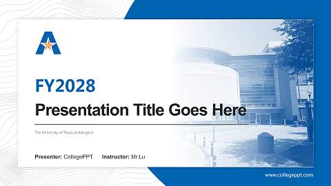 The University of Texas at Arlington Academic Presentation/Research Findings Report PPT Template