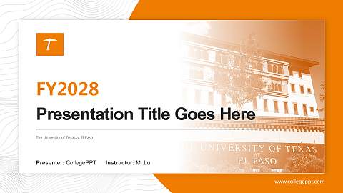 The University of Texas at El Paso Academic Presentation/Research Findings Report PPT Template