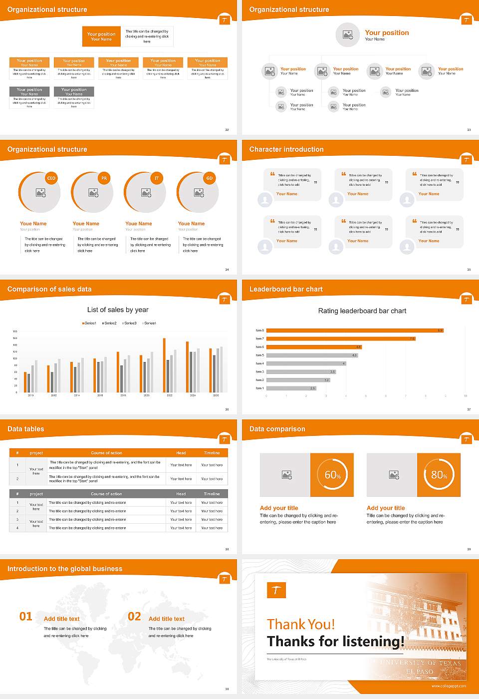 The University of Texas at El Paso Academic Presentation/Research Findings Report PPT Template16:9 ratio PPT effect preview image4