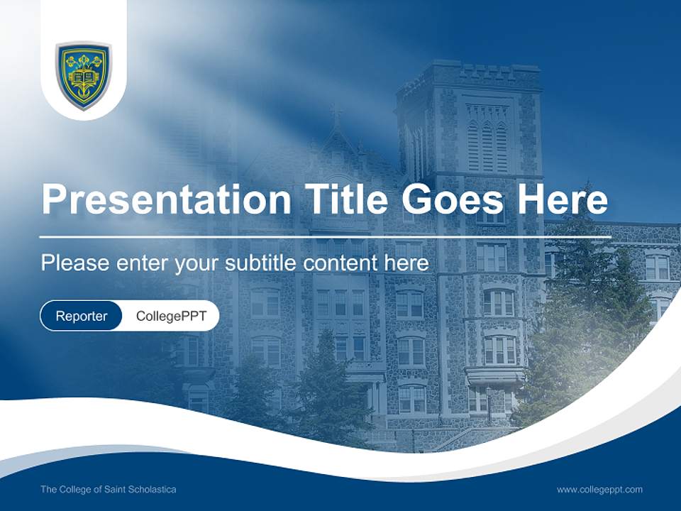 The College of Saint Scholastica Lecture Sharing and Networking Event PPT Template4:3 ratio PPT effect preview image4