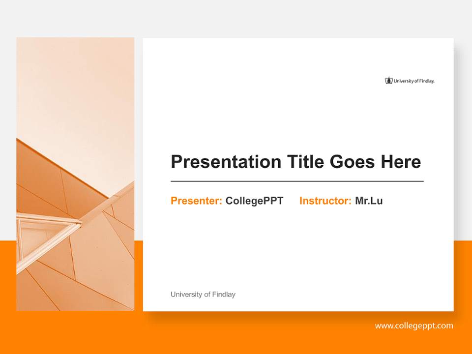 University of Findlay General Purpose PPT Template4:3 ratio PPT effect preview image6