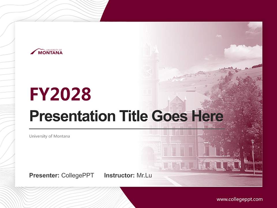 University of Montana Academic Presentation/Research Findings Report PPT Template4:3 ratio PPT effect preview image5
