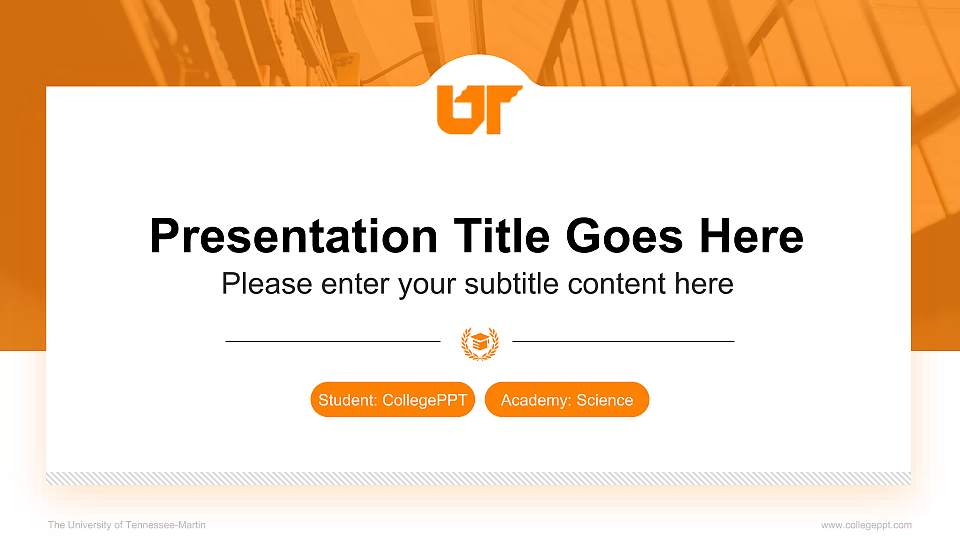The University of Tennessee-Martin National Scholarship Defense PPT Template16:9 ratio PPT effect preview image