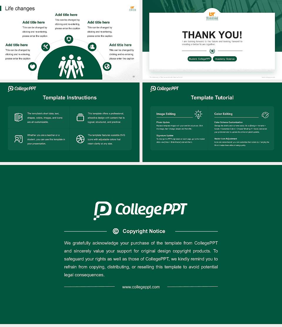 The University of Tennessee Health Science Center National Scholarship Defense PPT Template16:9 ratio PPT effect preview image4