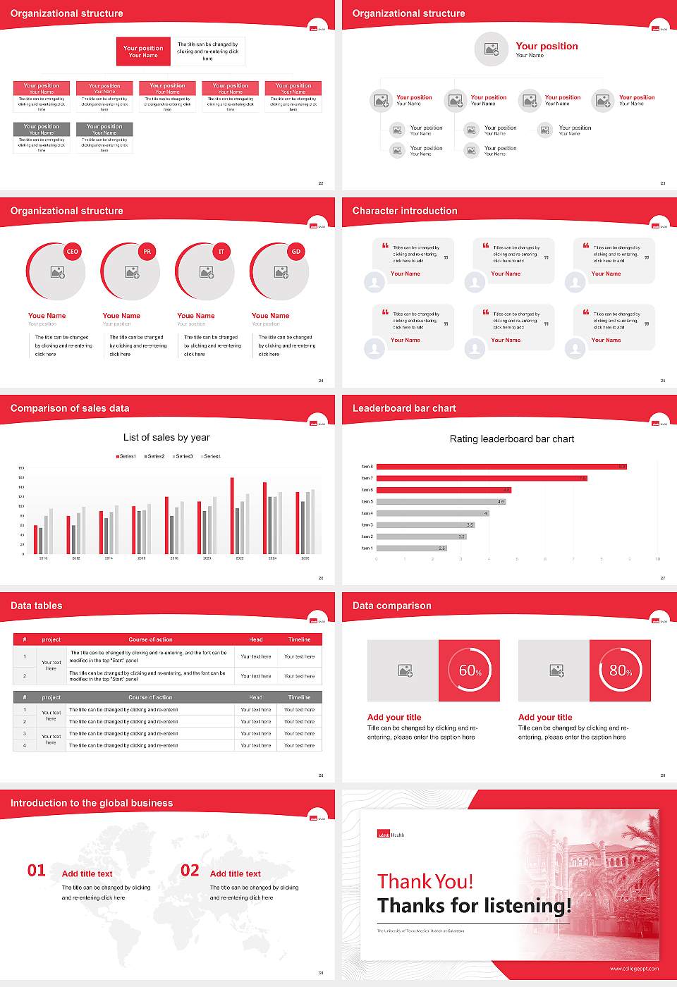 The University of Texas Medical Branch at Galveston Academic Presentation/Research Findings Report PPT Template16:9 ratio PPT effect preview image4