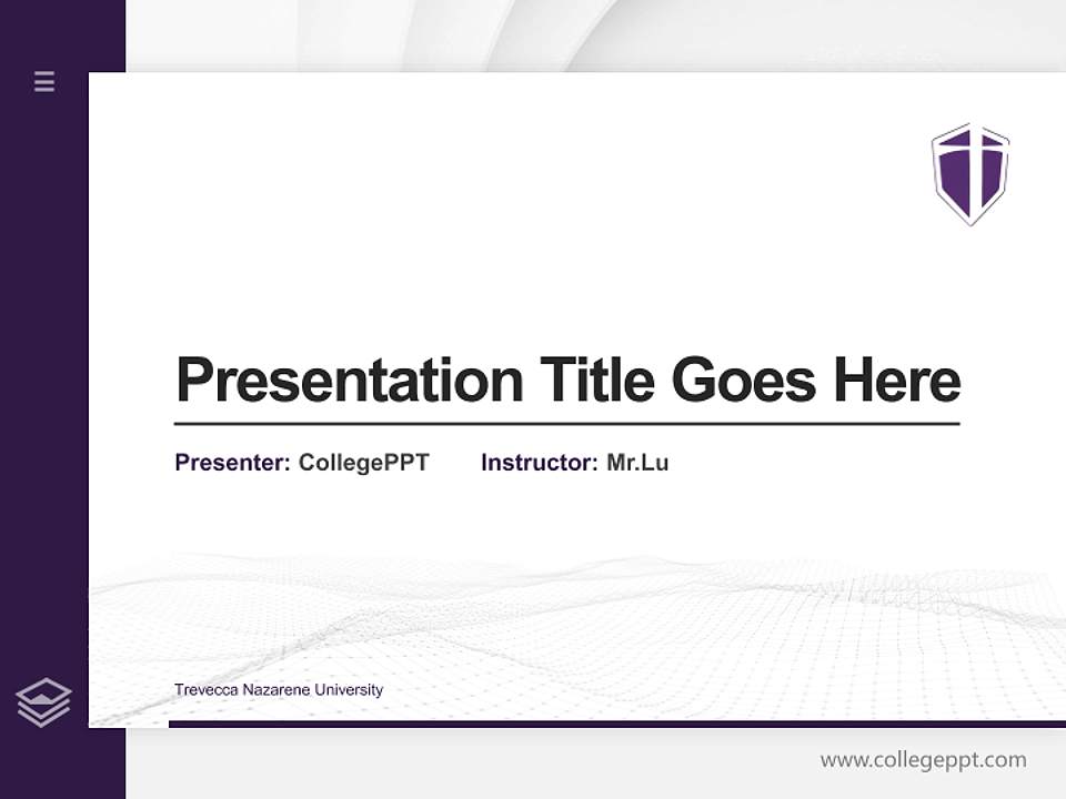 Trevecca Nazarene University Thesis Proposal/Graduation Defense PPT Template4:3 ratio PPT effect preview image5