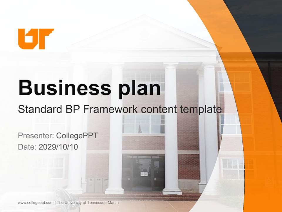 The University of Tennessee-Martin Competition/Entrepreneurship Contest PPT Template4:3 ratio PPT effect preview image9