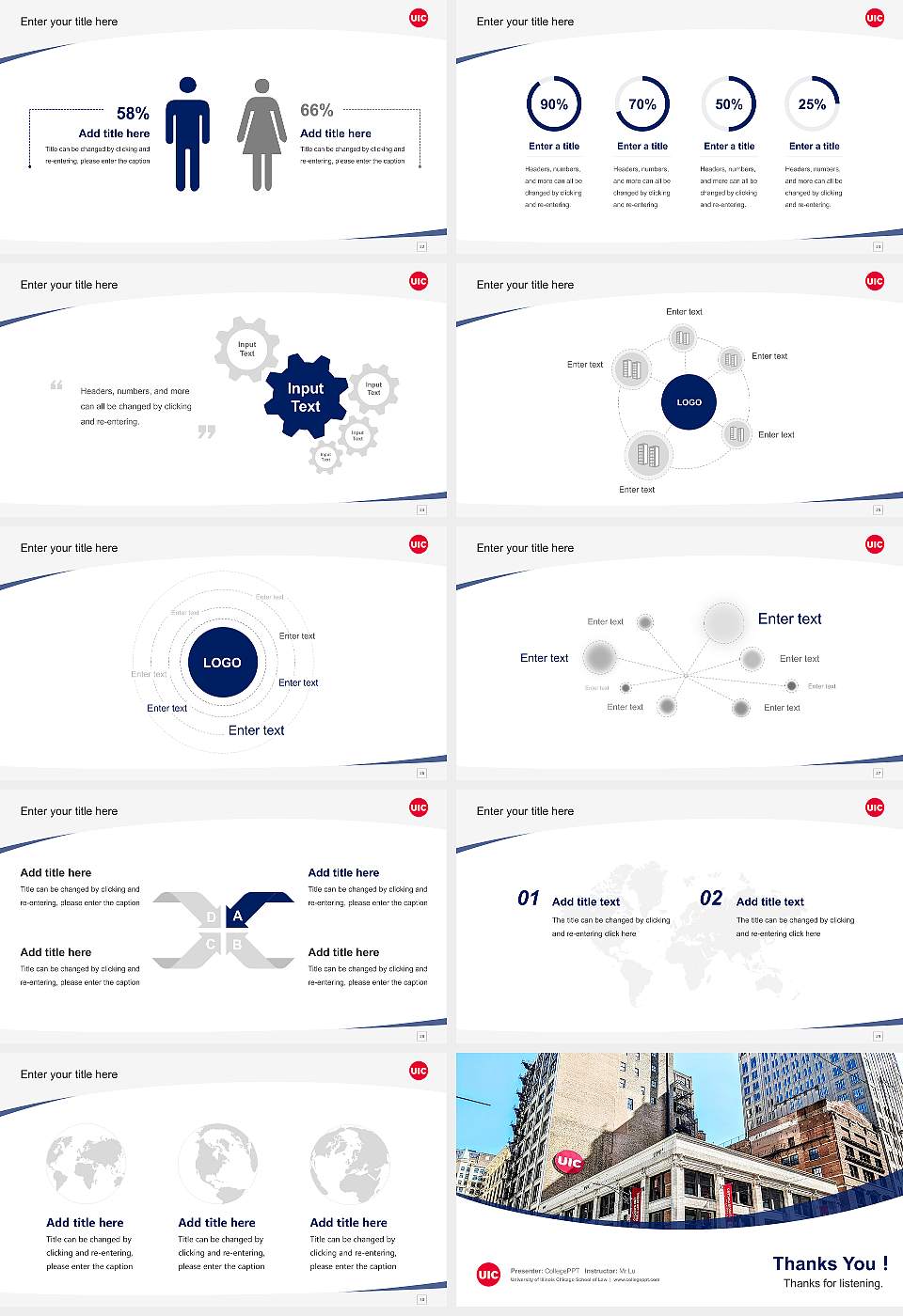 University of Illinois Chicago School of Law Course/Courseware Creation PPT Template16:9 ratio PPT effect preview image4