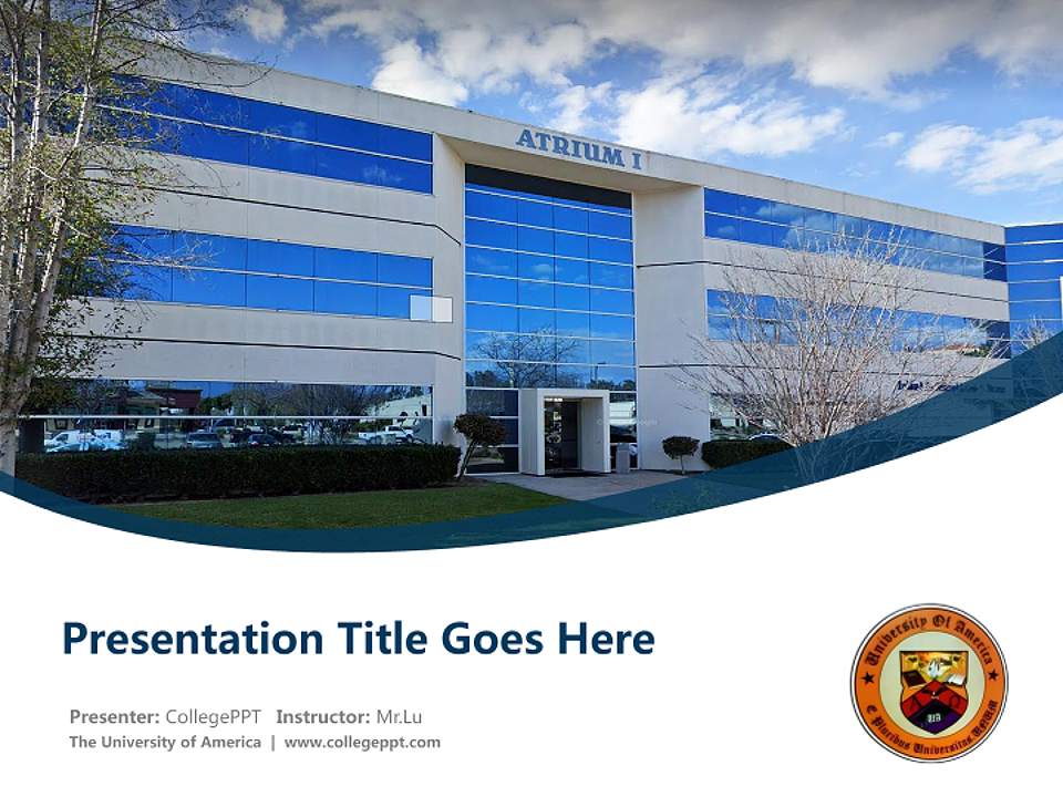 The University of America Course/Courseware Creation PPT Template4:3 ratio PPT effect preview image5