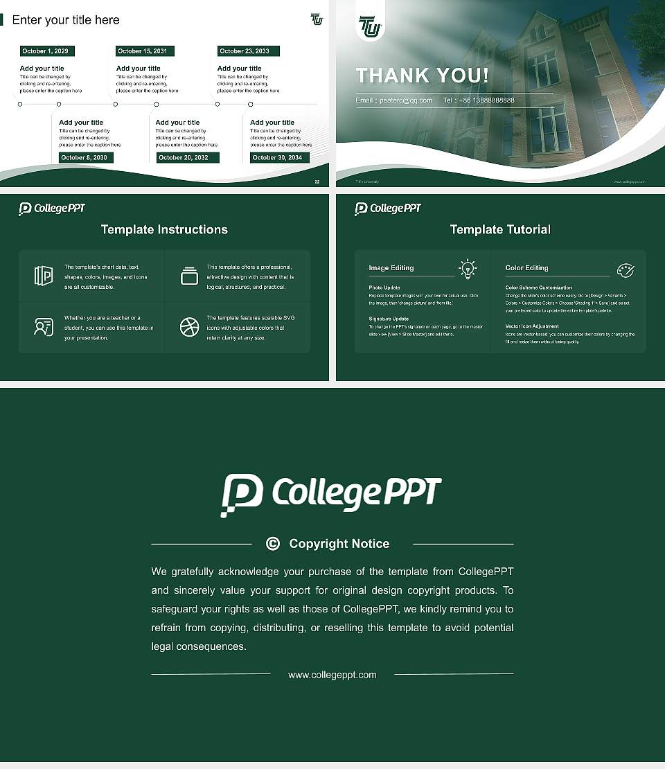 Tiffin University Lecture Sharing and Networking Event PPT Template16:9 ratio PPT effect preview image4